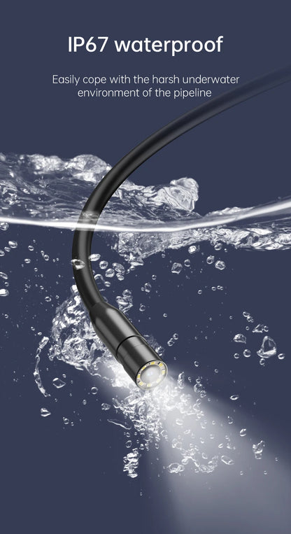 XIBUZZ™ Industrial Endoscope Camera 8mm Lens IP67 Waterproof 8 LEDS