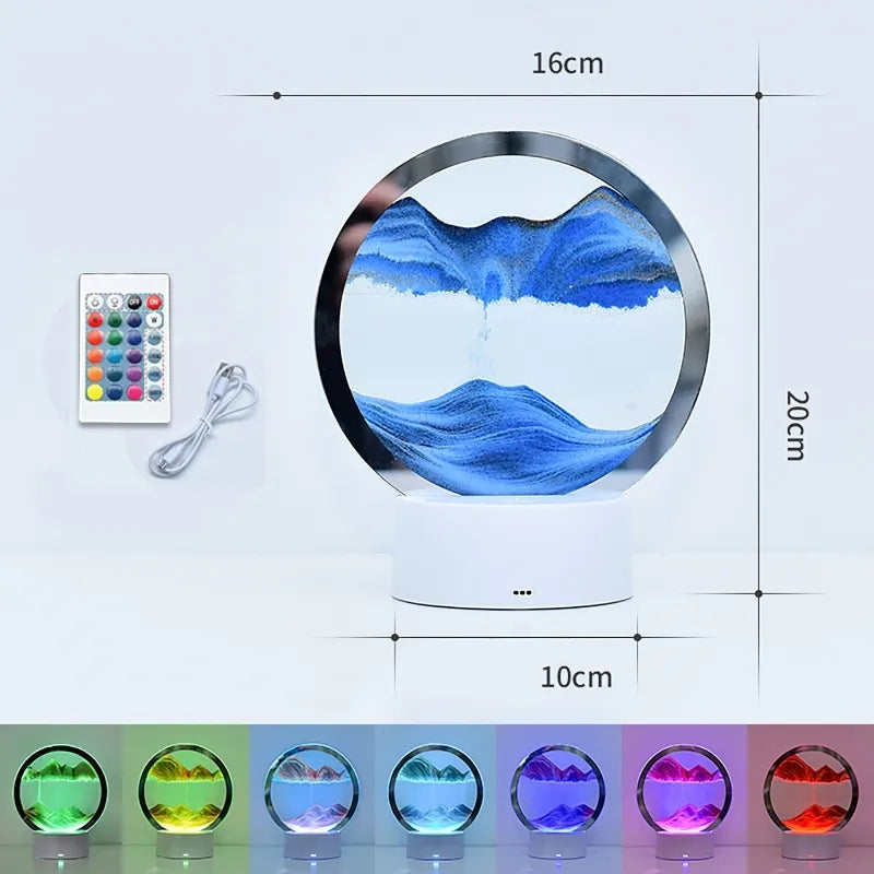 3D Moving Sand Art Frame Night Light
