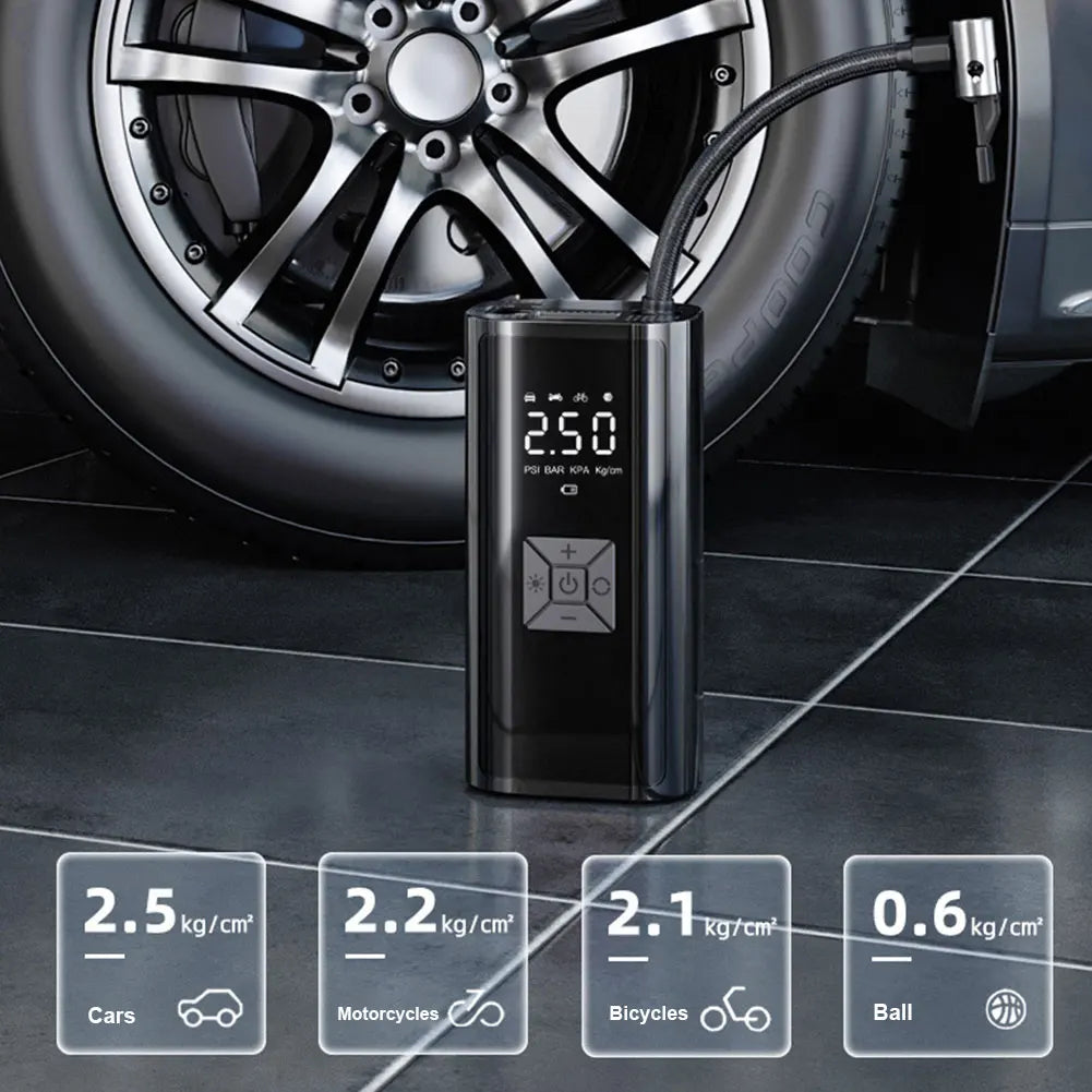 FlexiGear™ 6000mAh Portable Car Air Compressor