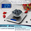 Kitchen Digital Food Scale with 5kg Capacity and 1g Accuracy Stainless Steel.