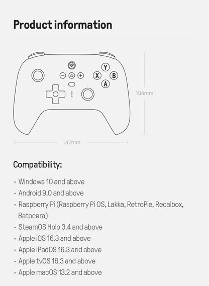 XIBUZZ™ 2.4G Wireless Joystick Gaming Controller for PC