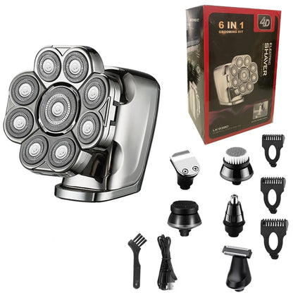 FlexiGear™ 9 In 1 Rechargeable Electric Razor Men's Grooming Kit + USB  Fast Charging Adapter
