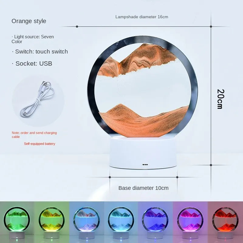 3D Moving Sand Art Frame Night Light