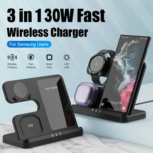3 In 1 Qi Fast Wireless Qi Fast Charger Stand