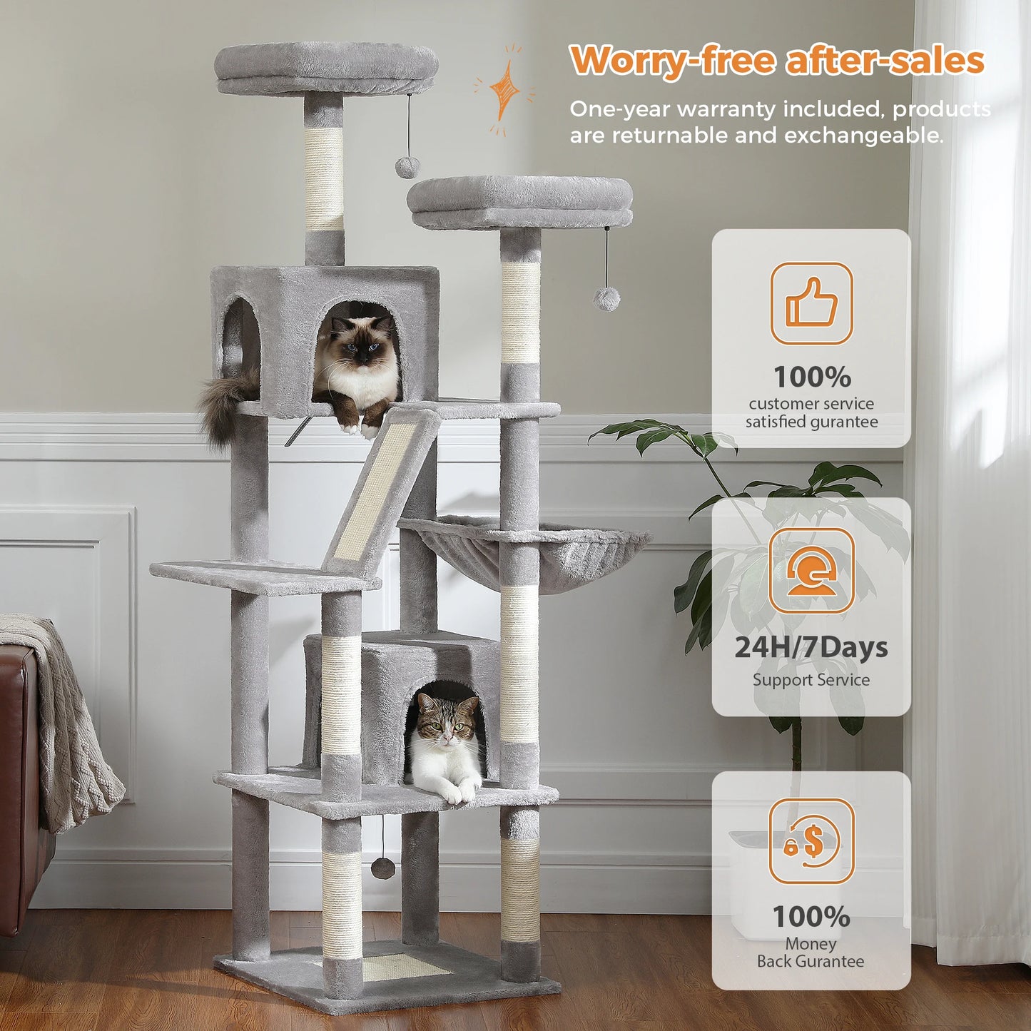PetJiggle™ Large Cat Tree Tower
