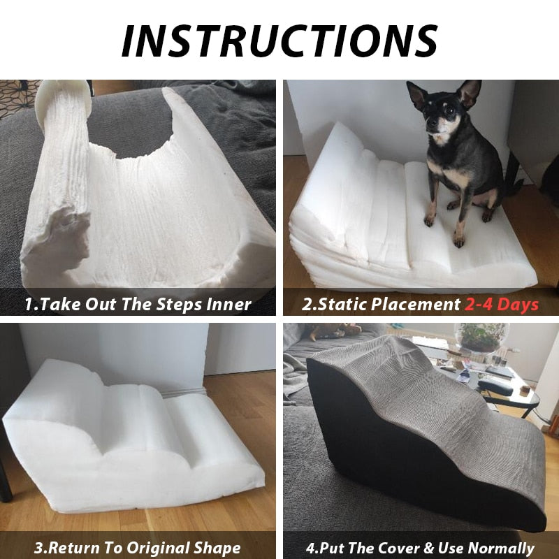 bed with dog ramp
