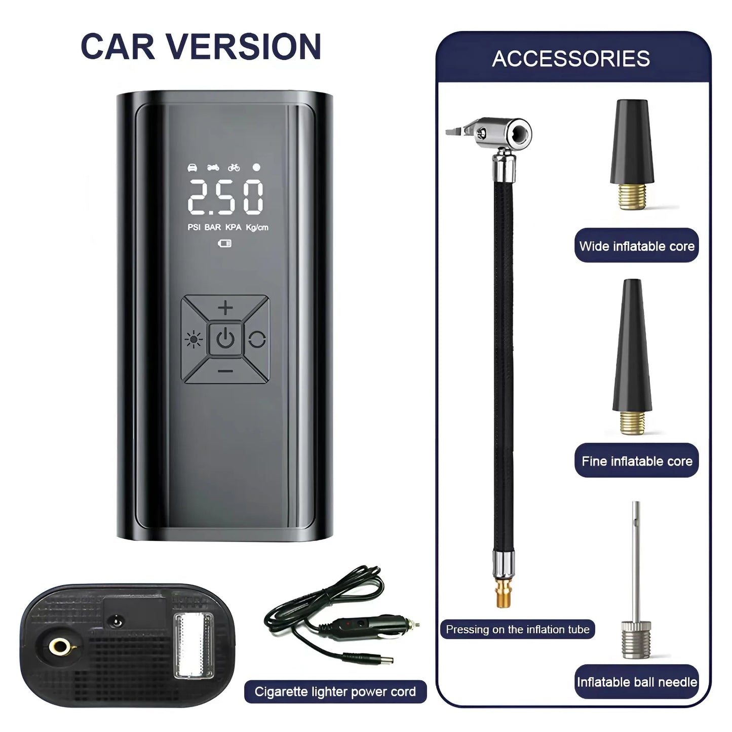 FlexiGear™ 6000mAh Portable Car Air Compressor