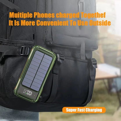XIBUZZ™ Solar Power Bank 200000mAh with 4-In-1 Cables