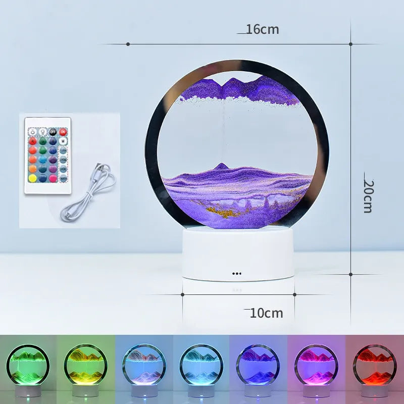 3D Moving Sand Art Frame Night Light