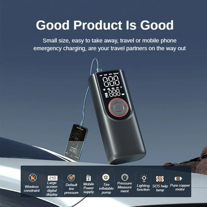 FlexiGear™ 2-In-1 Portable Inflator Pump and  Power Bank