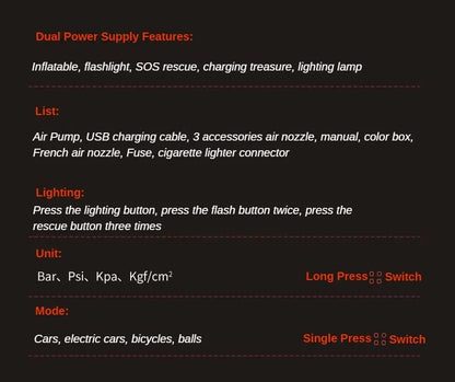 FlexiGear™ 2-In-1 Portable Inflator Pump and  Power Bank
