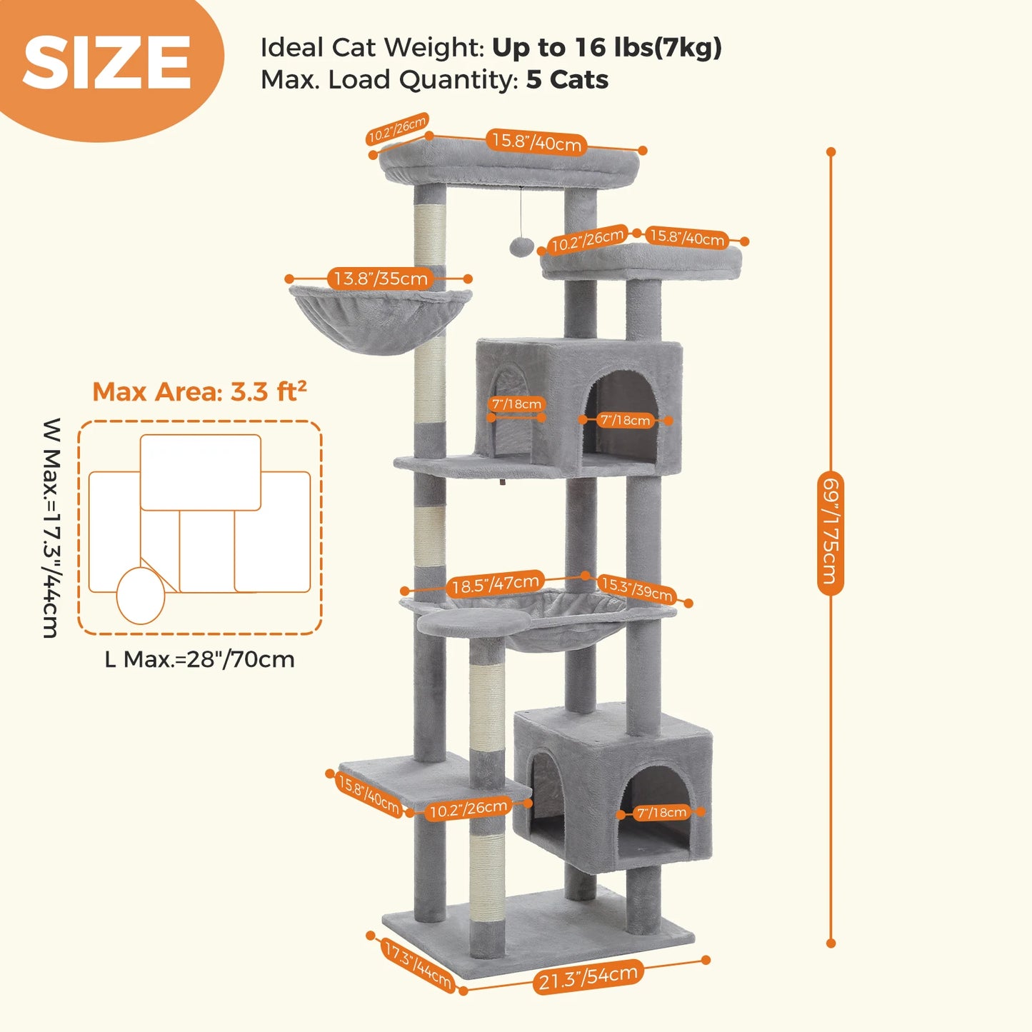 PetJiggle™ Large Cat Tree Tower