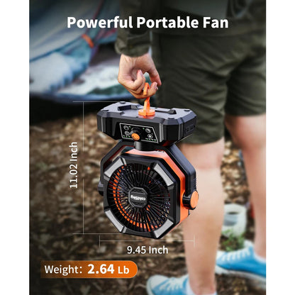 FlexiGear™ 8 Speeds Portable Camping Fan 20000mAh Battery