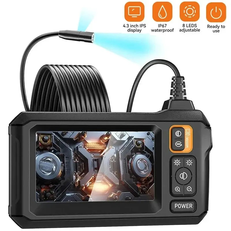 XIBUZZ™ Industrial Endoscope Camera 8mm Lens IP67 Waterproof 8 LEDS