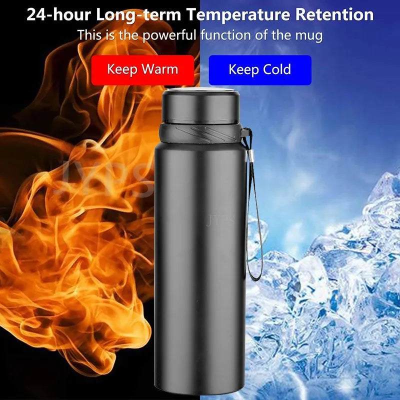 Frascos de vácuo inteligentes com display de temperatura de garrafa térmica fria e quente de 1000ML