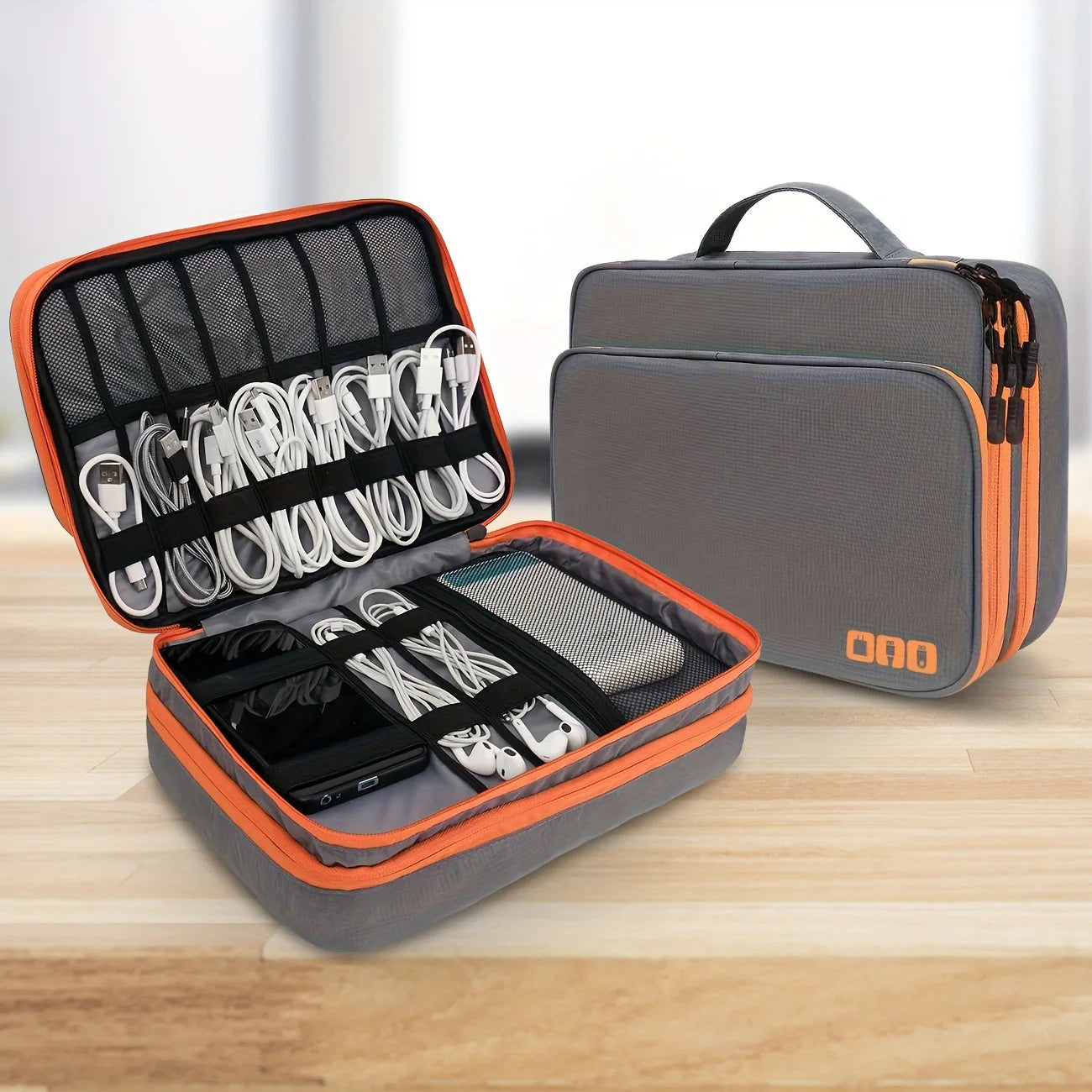 FlexiGear™Portable Travel Cable Organizer Bag