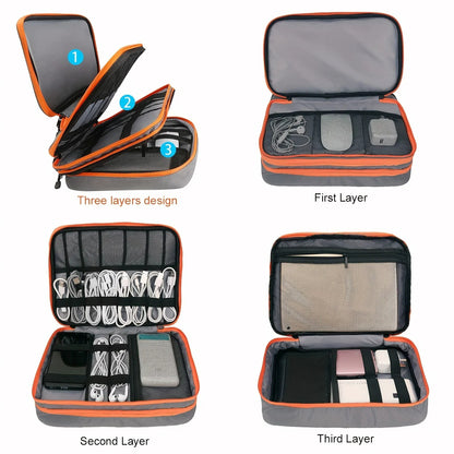 FlexiGear™Portable Travel Cable Organizer Bag