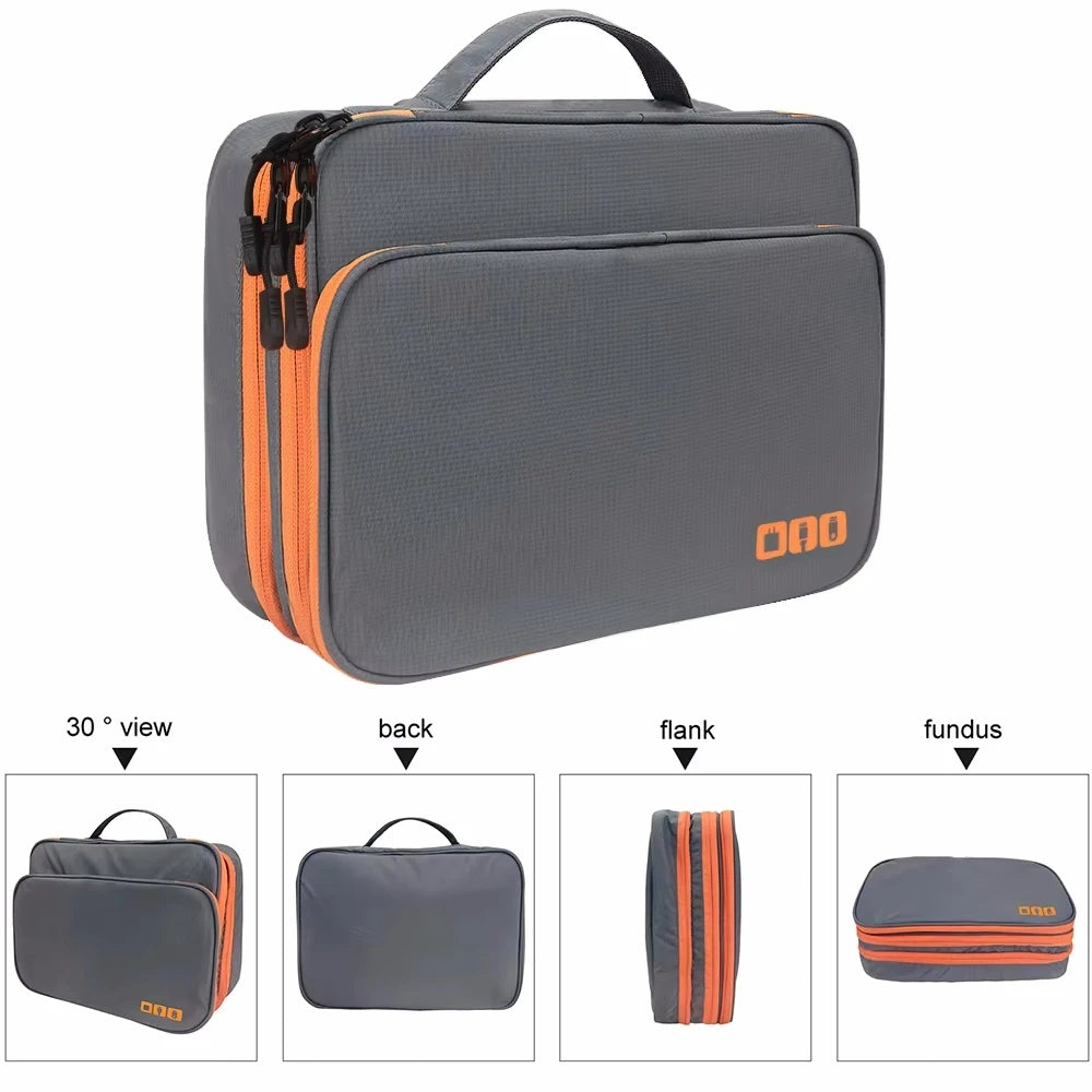 FlexiGear™Portable Travel Cable Organizer Bag