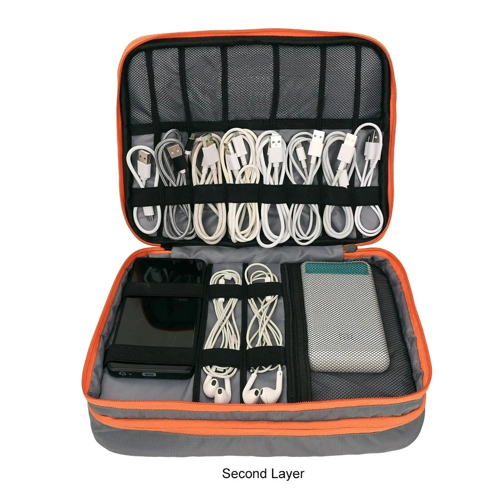 FlexiGear™Portable Travel Cable Organizer Bag