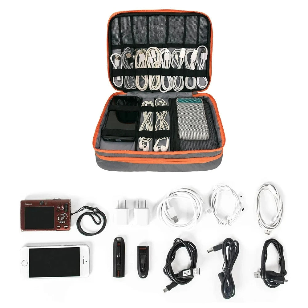 FlexiGear™Portable Travel Cable Organizer Bag