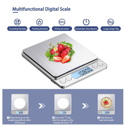 ScenicScale™ Kitchen Food Scale 500g Capacity 0.01g Accuracy