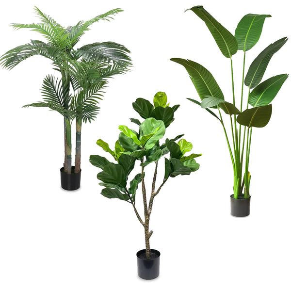 Venda por atacado de plantas artificiais de palmeira areca, plantas decorativas de jardim interno e externo