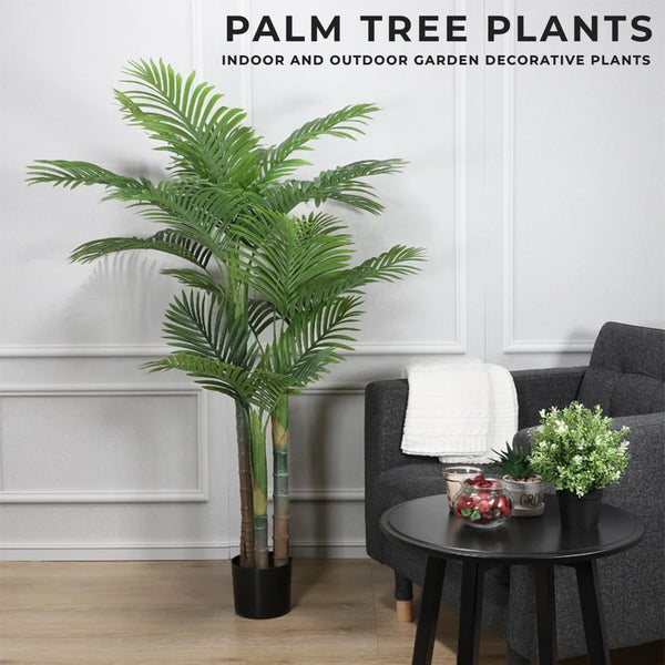 Plantes artificielles de palmier Areca, plantes décoratives de jardin d'intérieur et d'extérieur, vente en gros