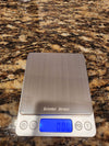 Food Scales For Kitchen 500g Capacity and 0.01g Accuracy with 2 Trays for Baking