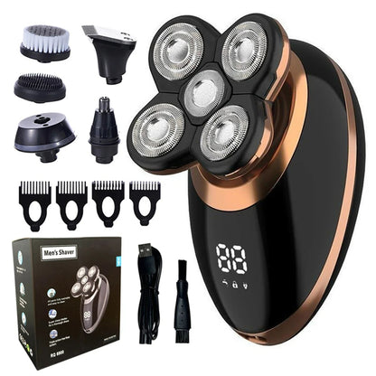FlexiGear™ 5 In 1 Men Rechargeable Electric Shaver + USB  Fast Charging Adapter