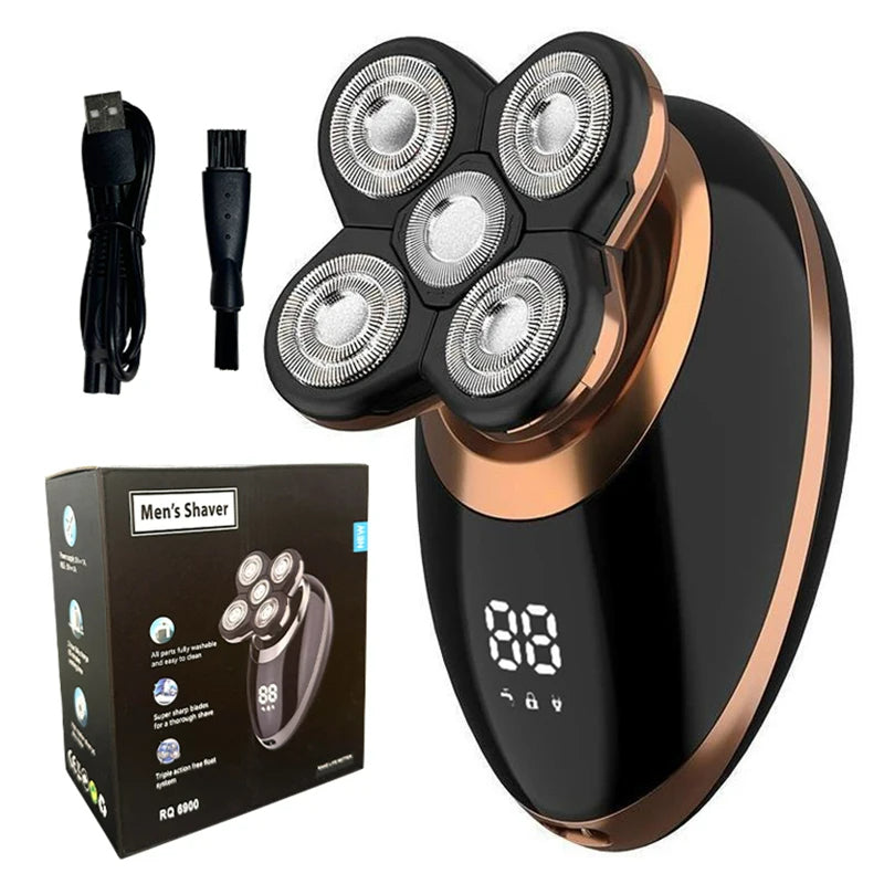 FlexiGear™ 5 In 1 Men Rechargeable Electric Shaver + USB  Fast Charging Adapter