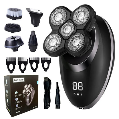 FlexiGear™ 5 In 1 Men Rechargeable Electric Shaver + USB  Fast Charging Adapter