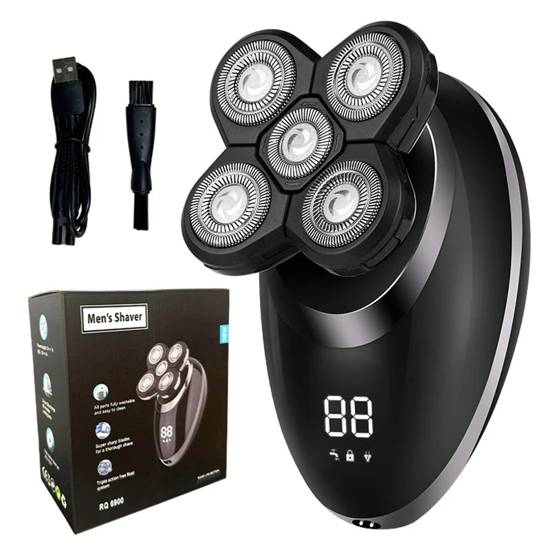 FlexiGear™ 5 In 1 Men Rechargeable Electric Shaver + USB  Fast Charging Adapter