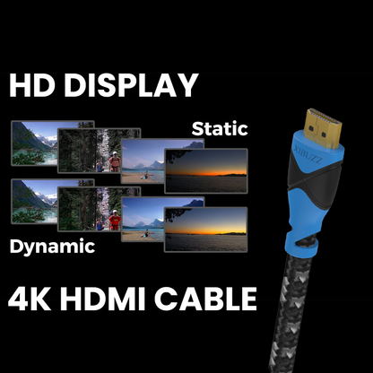 XIBUZZ™ 4K HDMI Cord  -  Ultra High Speed HDMI Cable [Blue]