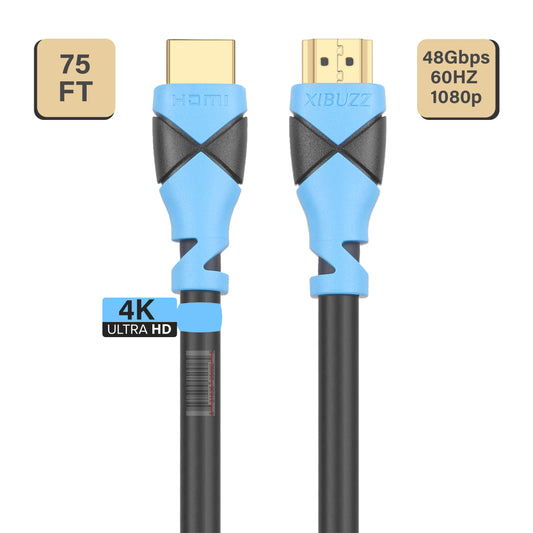 XIBUZZ™ 75ft HDMI 2.1 Cable 4K@120Hz | Ultra High Speed 48Gbps