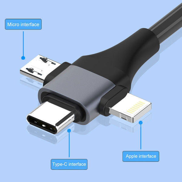 Cabo HDMI Cabo HDMI 3 em 1 USB para Ultra Alta Velocidade