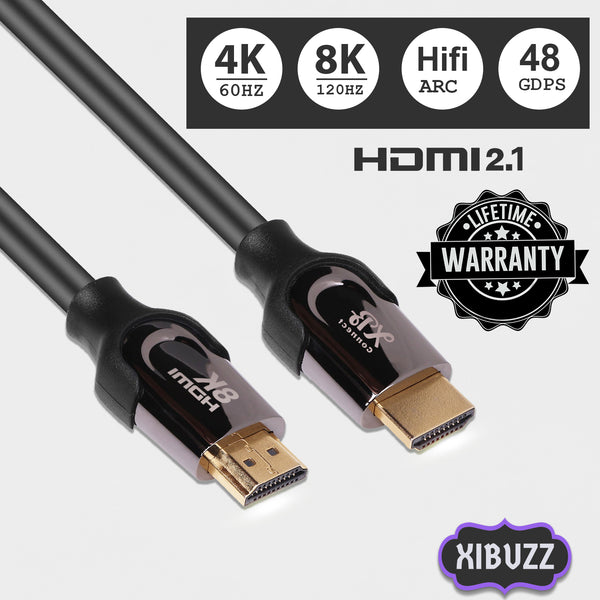 Câble HDMI 8K 6 FT 48Gbps haute vitesse pour Roku TV, Gaming, PC