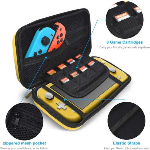 Ensemble complet d'étui de transport et d'accessoires pour Nintendo Switch - Noir 