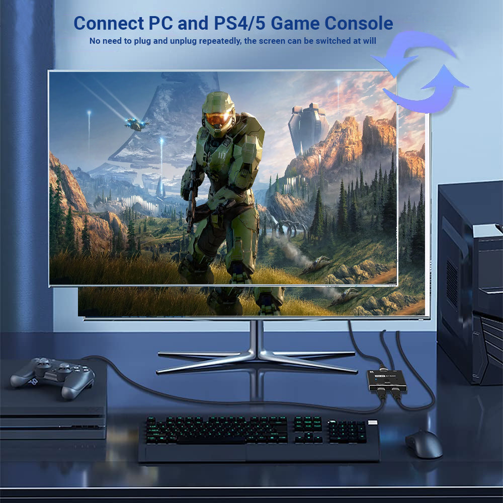 hdmi switch 2 in 1 out 