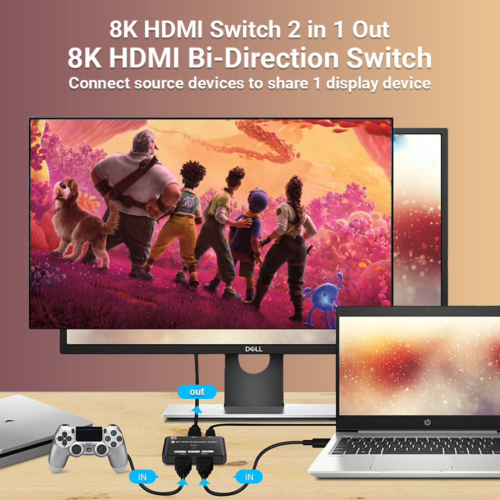 2 in 1 out hdmi switcher 