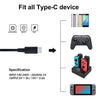 5FT USB C Nintendo Switch Fast Charging AC Adapter TV Mode 15V/2.3A