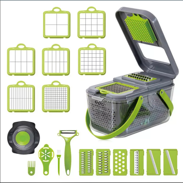 Vegetable Food Chopper 8 In 1 Food Slicer for Salad, Potato, Onion, Carrot, Garlic, Fruits, Vegetables