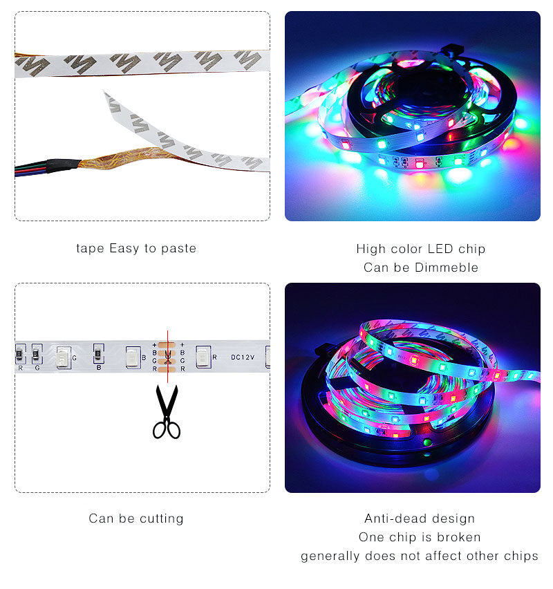 XIBUZZ™ RGB Led Strip Light Home Decor Kit