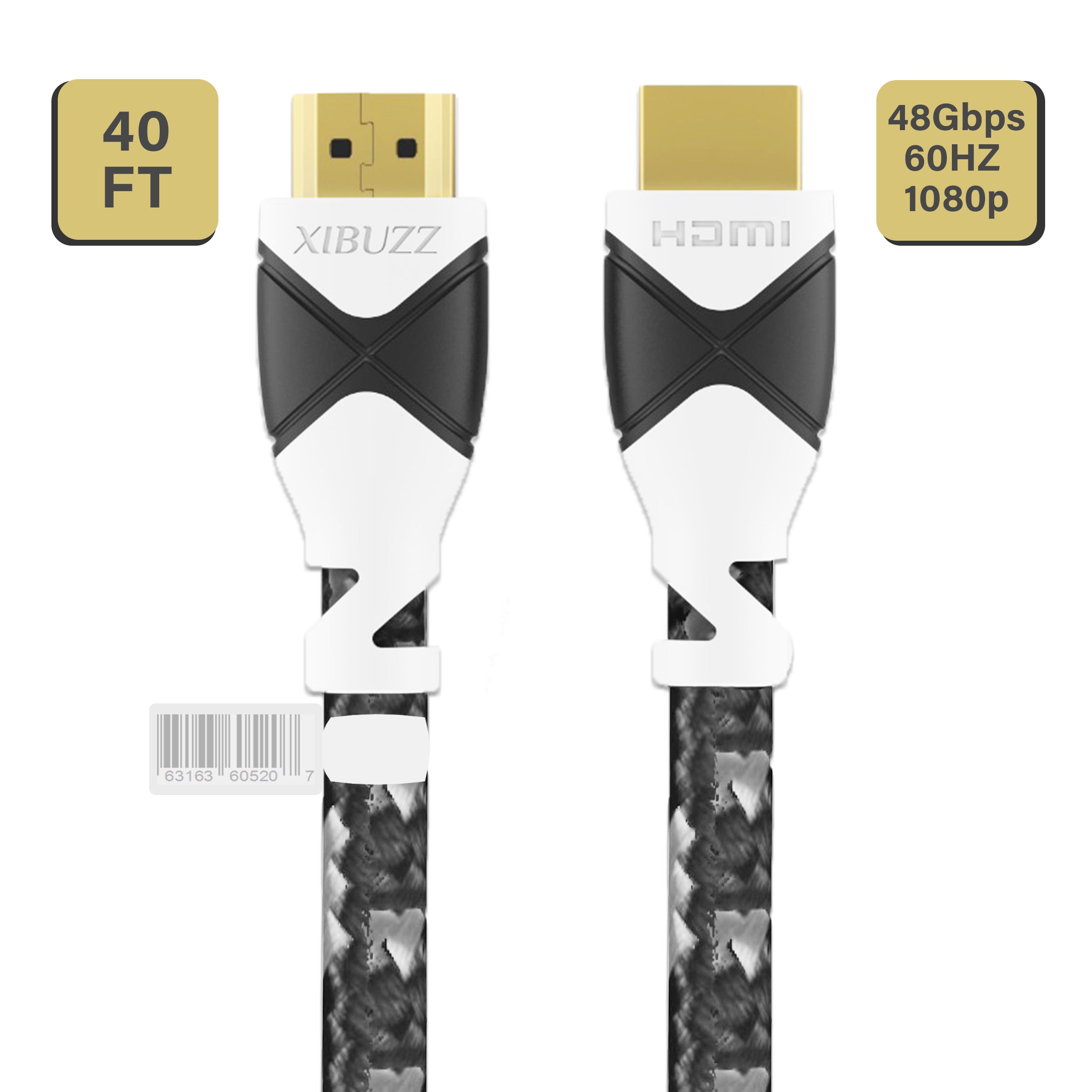 XIBUZZ™ 4K HDMI To HDMI Cable - 4K Ultra HD HDMI Cable [White]