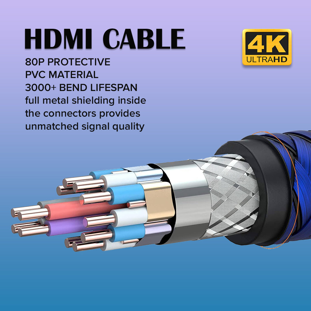 Câble HDMI 4K haute vitesse pour une qualité audio et vidéo améliorée