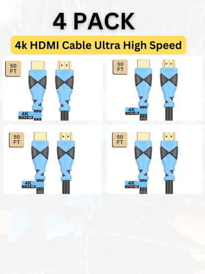 XIBUZZ™ 50ft HDMI 2.1 Cable 4K@120Hz 8K@60Hz & 48Gbps