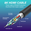 8k hdmi cable 6 FT  48Gbps high speed for Roku TV, Gaming, PC