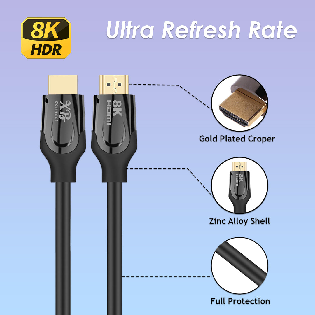 8k hdmi cable 6 FT  48Gbps high speed for Roku TV, Gaming, PC
