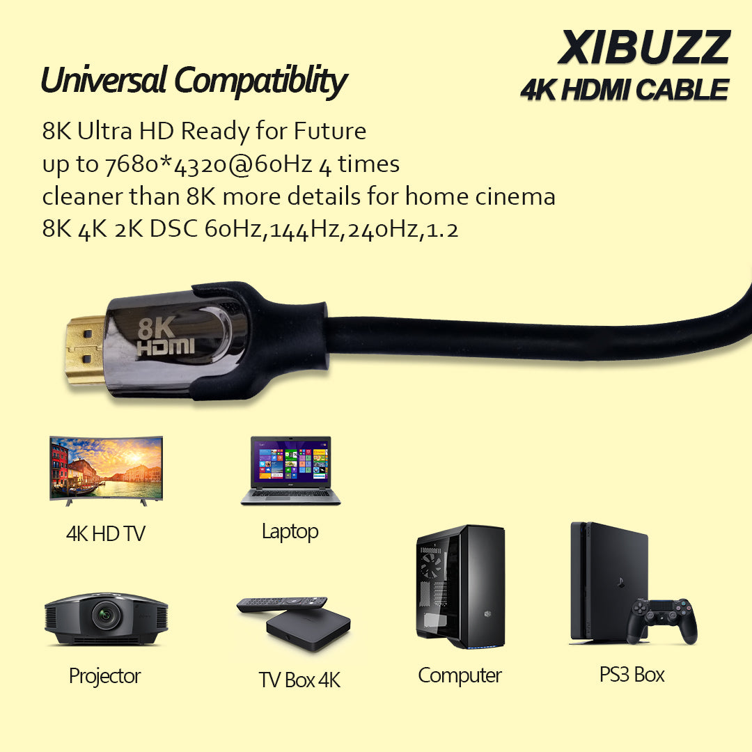 8k hdmi cable 6 FT  48Gbps high speed for Roku TV, Gaming, PC