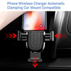 XIBUZZ Phone Car Holder with Phone Wireless Charger with Automatic Clamping Mount for Car Mount Compatible with iPhone, Galaxy & Other Qi-Enabled 4.7-6.5 inch Phone-Black 1 Pack