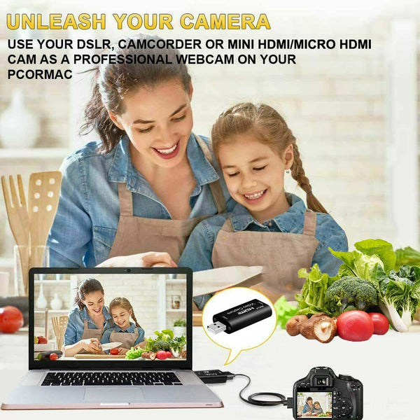 USB to HDMI Mini Video Capture Card for Gaming